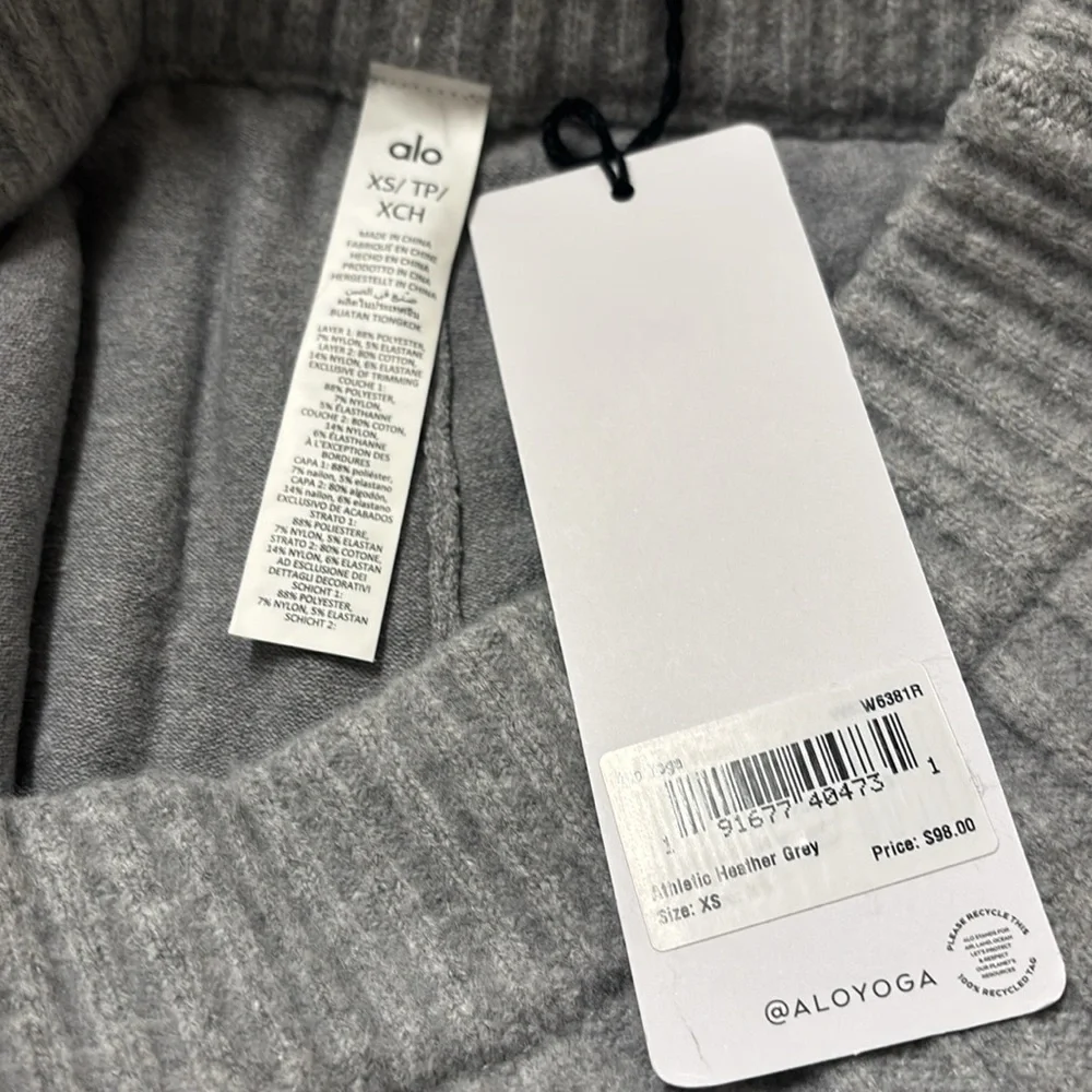 ALO Yoga Gray Cable Knit Skirt